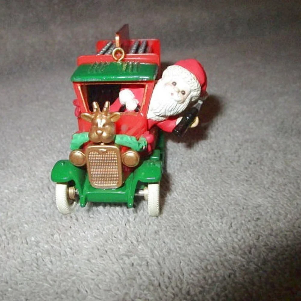 1994 Vtg Coca Cola On The Road Christmas Ornament Santa's Truck Enesco 592528